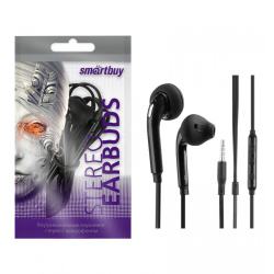 подключение проводное, mini jack 3.5 mm, SmartBuy, SBH-201