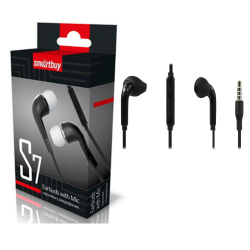 Гарнитура вкладыши Smartbuy S7, черная (SBH-0110)/60