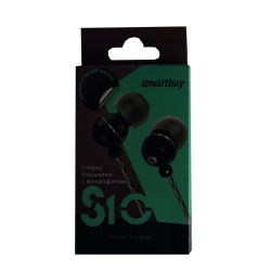 Гарнитура вкладыши Smartbuy S10, черная (SBH-260)/60