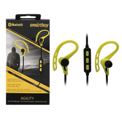 Гарнитура вкладыши SmartBuy Agility, рег.громк, беспров., черн/желт (SBH-770)/40