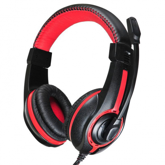 Наушники с микрофоном Oklick HS-L200 черный/красный 2м
