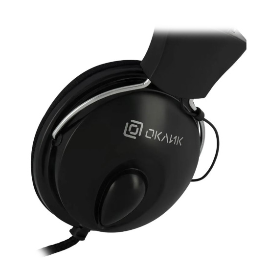 Наушники с микрофоном, подключение проводное, 2 mini-jack 3.5 мм, Oklick, HS-M200