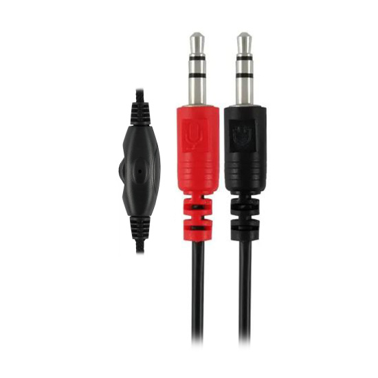 Наушники с микрофоном, подключение проводное, 2 mini-jack 3.5 мм, Oklick, HS-M200