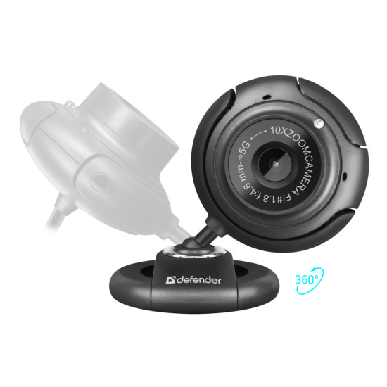 Веб-камера Defender С-2525HD /сенс 2МП/обзор 60°/встр. микр./USB 2.0/фокус ручн./фото/ун. креп