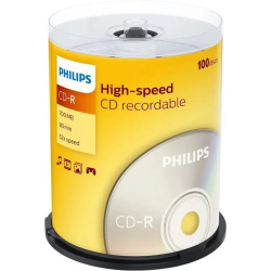 Лазер диск Philips CD-R 700Mb 52x Cake box 100 шт.
