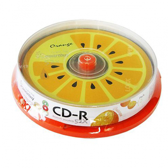 Лазер диск SmartBuy CD-R 700Mb 52x fresh-orange Cake box 10 шт.
