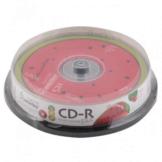 Лазер диск SmartBuy CD-R 700Mb 52x Fresh-Watermelon Cake box 10 шт.
