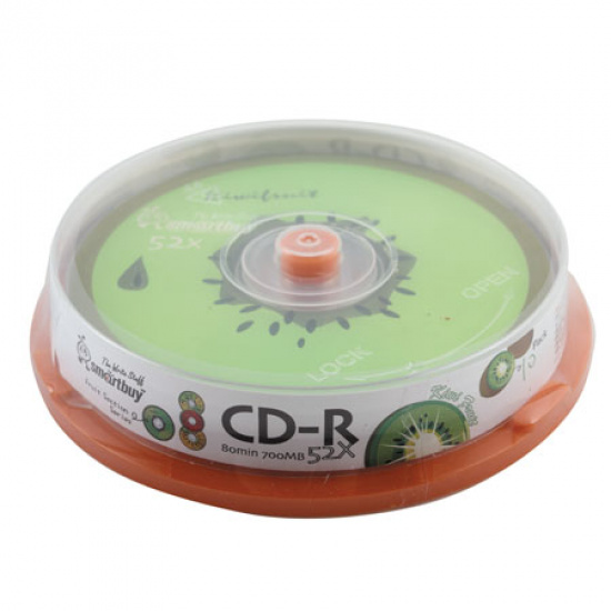 Лазер диск SmartBuy CD-R 700Mb 52x fresh-Kiwifruit Cake box 10 шт.