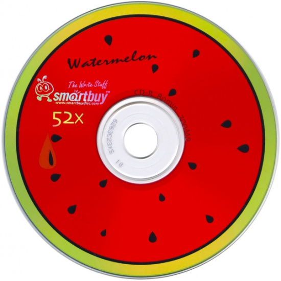 Лазер диск SmartBuy CD-R 700Mb 52x Bulk 100 шт. Fresh-Watermelon