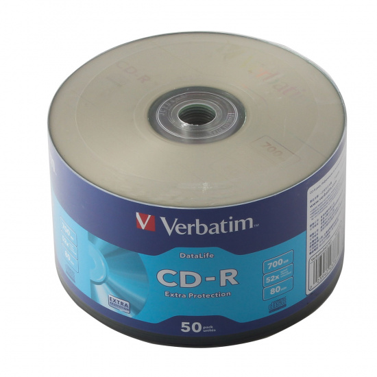 Лазер диск Verbatim CD-R 700Mb 52x Extra Protection Bulk 50шт (43728)