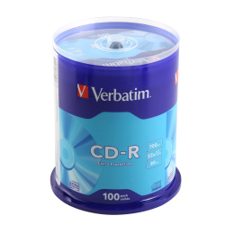 Лазер диск Verbatim CD-R 700МБ 52x Extra Protection Cake box 100 шт.