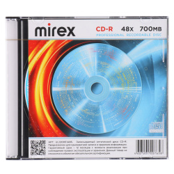 Лазер диск Mirex CD-R 700Mb 48x Slim Brand