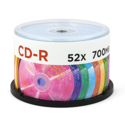 Лазер диск Mirex CD-R 700Mb 52x Cake Box 50 шт. Random Color