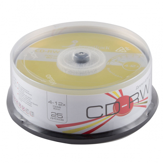 Лазер диск SmartTrack CD-RW 700Mb 4-12x Cake box 25 шт.
