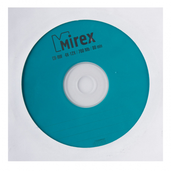 Лазер диск Mirex CD-RW 700МБ 12x конверт