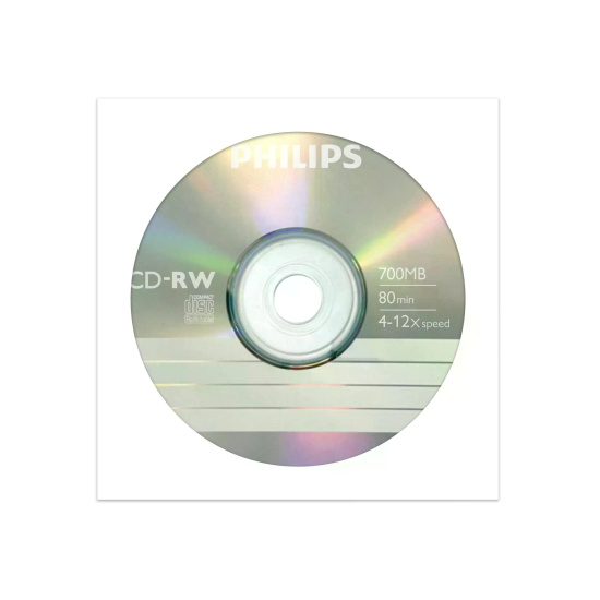 Лазер диск Philips CD-RW 700Mb 12x конверт