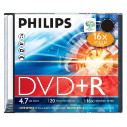 Лазер диск Philips DVD-R 4.7 Gb 16х Slim