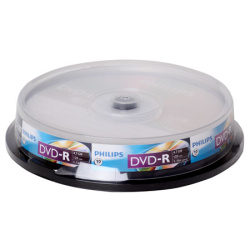 Лазер диск Philips DVD-R 4.7 Gb 16х Cake box 10 шт.