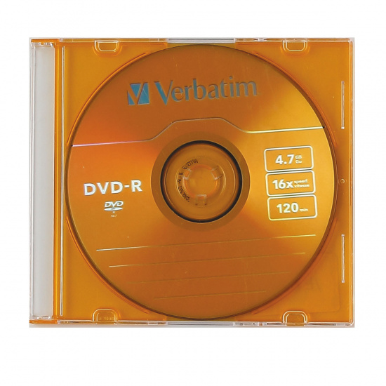 Лазер диск Verbatim DVD-R 4.7 Gb 16х Slim