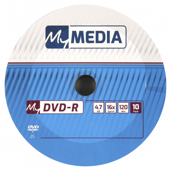Лазер диск MYMEDIA DVD-R 4.7 Gb 16х Pack wrap 10 шт. (69205)
