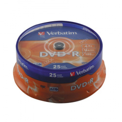 Лазер диск Verbatim DVD-R 4.7 Gb 16х Cake box 25 шт.