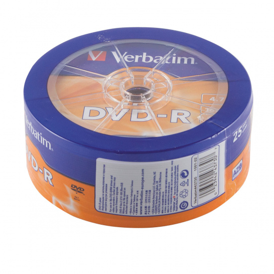Лазер диск Verbatim DVD-R 4.7 Gb 16х Bulk 25 шт.(43730)