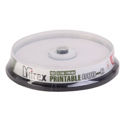 Лазер диск Mirex DVD-R 4.7 Gb 16х Cake box 10 шт. INK PRINT
