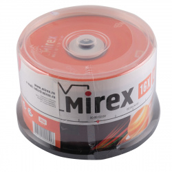 Лазер диск Mirex DVD+R 4.7 Gb 16х Cake box 50 шт.