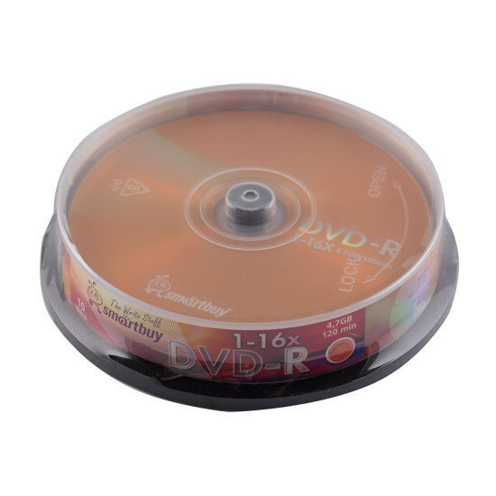 Лазер диск SmartBuy DVD-R 4.7 Gb 16x Cake box 10 шт.