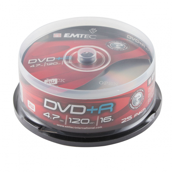 Лазер диск EMTEC DVD+R 4.7 Gb 16x Cake box 25 шт.