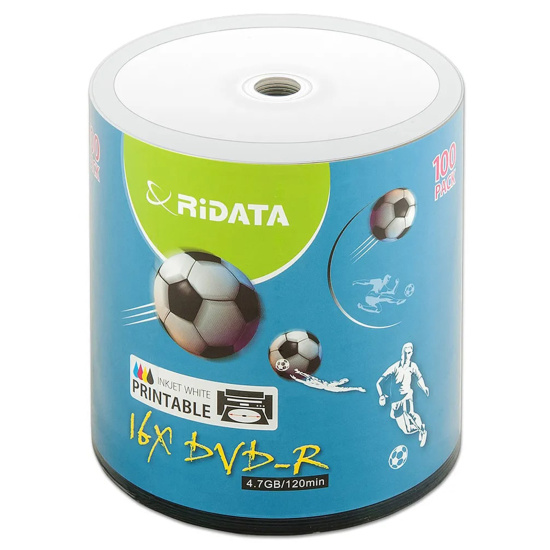 Лазер диск RIDATA DVD-R 4.7 Gb 16x Bulk 100 шт. PRINT