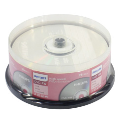 Лазер диск Philips DVD-RW 4.7 Gb 4х Cake box 25 шт.