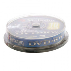 Лазер диск Verbatim DVD+RW 4.7 Gb Cake box 10 шт.