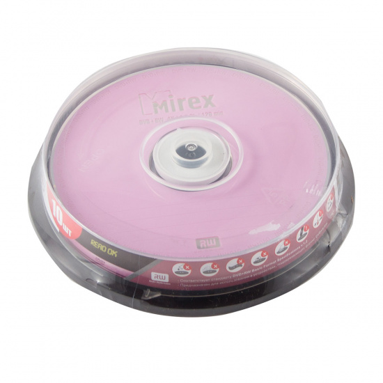 Лазер диск Mirex DVD+RW 4.7 Gb 4x Cake box 10 шт.