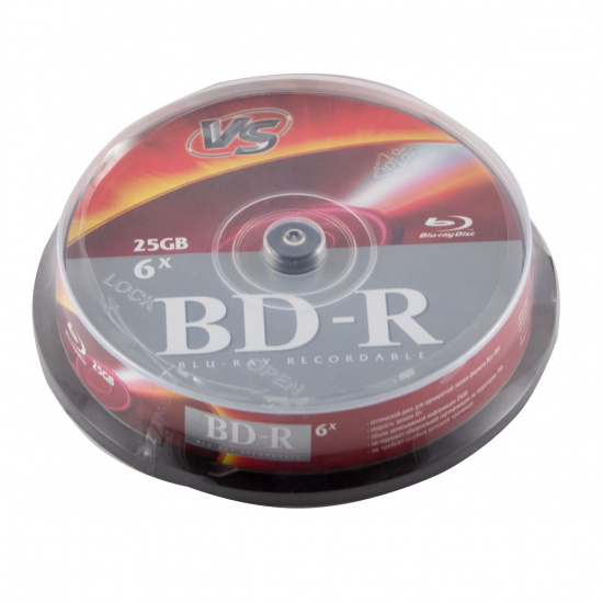 Лазер диск VS BD-R 25 GB 6x Cake box 10 шт.