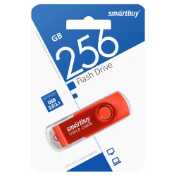 Флеш-память USB 256 Gb  Smartbuy Twist Red (SB256GB3TWR) USB 3.0