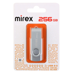 Флеш-память USB 256 Gb Mirex Swivel, серебристый