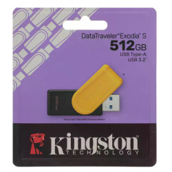 Флеш-память USB 512 Gb Kingston DT Exodia S, черный/желтый USB3.0