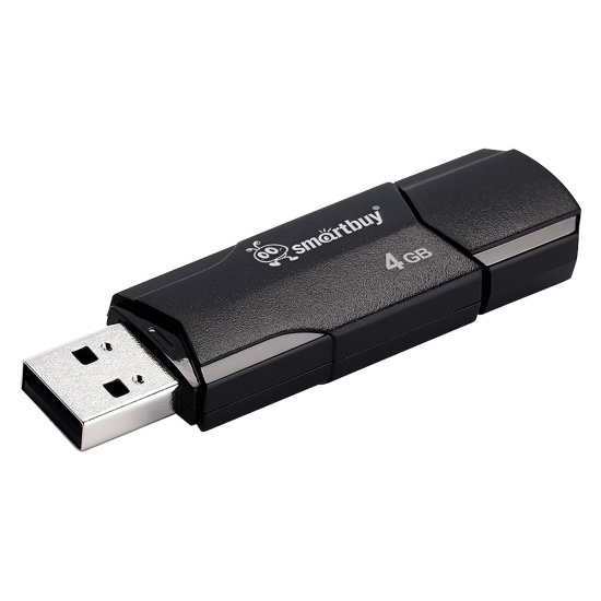 Флеш-память USB 4 Gb SmartBuy CLUE Black(SB4GBCLU-K)