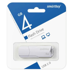 Флеш-память USB 4 Gb SmartBuy CLUE White(SB4GBCLU-W)