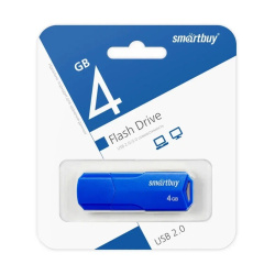 Флеш-память USB 4 Gb Smartbuy CLUE Blue (SB4GBCLU-BU)