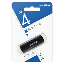 Флеш-память USB 4 Gb Smartbuy Scout Black (SB004GB2SCK)