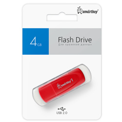 Флеш-память USB 4 Gb Smartbuy Scout Red (SB004GB2SCR)