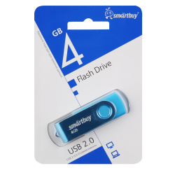 Флеш-память USB 4 Gb Smartbuy Twist Blue (SB004GB2TWB)