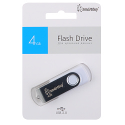 Флеш-память USB 4 Gb Smartbuy Twist White (SB004GB2TWW)