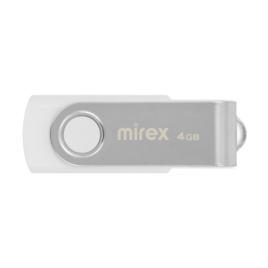 Флеш-память USB 4 Gb Mirex Swivel White, белый