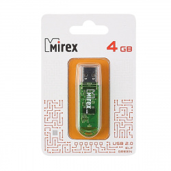 Флеш-память USB 4 Gb Mirex Elf USB 2.0, зеленый