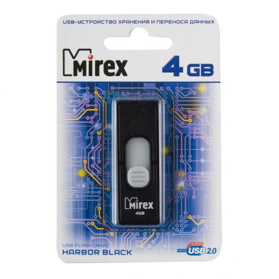 Флеш-память USB 4 Gb Mirex Harbor USB 2.0, черный