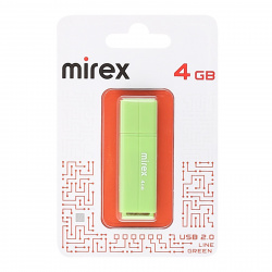 Флеш-память USB 4 Gb Mirex Line Green, зеленый
