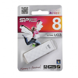 Флеш-память USB 8 Gb Silicon Power Ultima U03, white